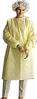Gown, isolation, yellow, water repellent
