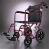 Deluxe Aluminum Transport Wheelchair (19in red)