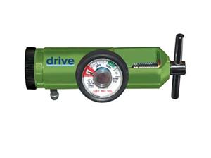Drive Medical Oxygen Regulators with Liter Adjustment and Various Connection Styles
