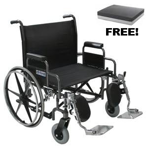 Drive Medical Sentra Heavy Duty Wheelchair - 22" with Adjustable Desk Arms