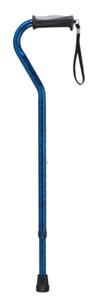 Drive Medical Adjustable Height Offset Handle Cane with Gel Hand Grip