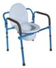 Drive Medical Folding Bedside Commode Seat with Commode Bucket and Splash Guard