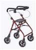 Drive Medical Feather-Lite Aluminum Rollator (Red)