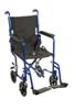Drive Medical Aluminum Transport Chair - 19" (Blue)