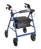 Drive Medical Rollator with Fold Up and Removable Back Support Padded Seat 8" Casters with Loop Locks