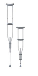 Knock Down Universal Aluminum Crutches - One Size Fits All