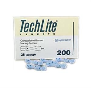 TechLite Lancets - 28 Gauge, Box of 100