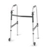 Invacare Dual Release Folding Walker with 3" Wheels - Adult