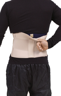 9" Double Closure Lumbosacral Belt with 4" Front Closure Neoprene Pocket - Medium