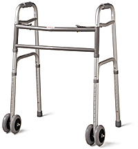 Medline Extra Wide Walker with Dual 5" Wheels