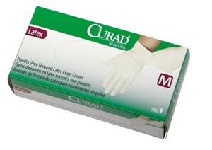 Curad powder-free latex exam gloves, XL (10 boxes)