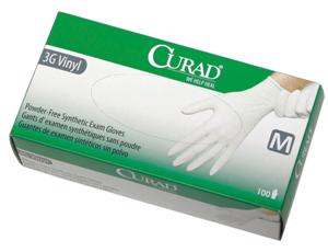 Curad latex-free, powder-free, stretch synthetic vinyl gloves, SM (10 boxes)