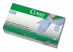Curad latex-free, powder-free, Nitrile exam gloves, LG (10 boxes)