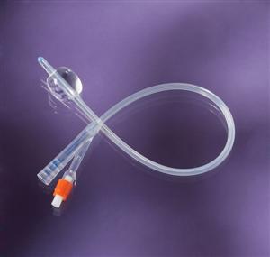 100% Silicone Foley Catheter, 14FR w/ 10ml Balloon (case of 10)