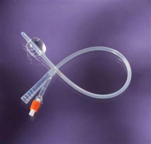 100% Silicone Foley Catheter, 24FR w/ 30ml Balloon