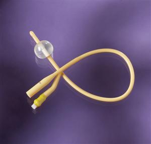 Silicone Elastomer Coated Latex Foley Catheter, 14FR w/ 10ml Balloon (case of 12)