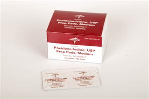 Povidone Iodine Prep Pads (Case of 1000)