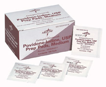 Povidone Iodine Prep Pads And Swabsticks, Swabsticks, Triples