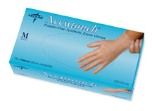 Accutouch Powder-Free, Latex-Free, Synthetic Exam Gloves, MD (10 boxes)