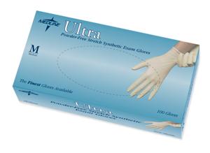 Ultra Powder-Free Stretch Synthetic Exam Gloves, Latex-Free, MD (box of 100)