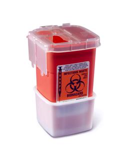 Portable Phlebotomy Sharps Container, 1qt (case of 100)