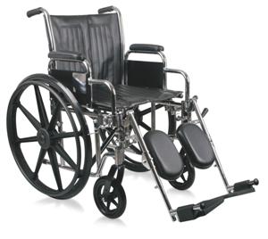 Excel 2000 Wheelchair w/ Removable Desk Length Arms and Elevating Legrests (18in black)