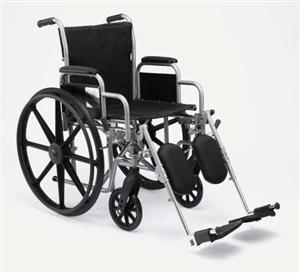Excel K1 Wheelchair w/ Removable Arms and Detachable Elevating Legrests (18", Black)