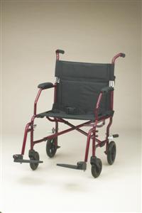 Excel Freedom Transport Wheelchair w/ Detachable Footrests (19", Silver)