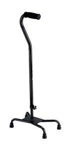 Small Base Quad Cane, Black