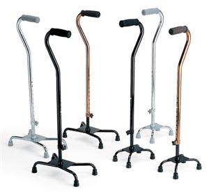 Large Base Quad Cane, Chrome (Case of 2)