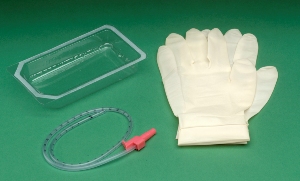Suction catheter tray, 12 Fr, 2 gloves