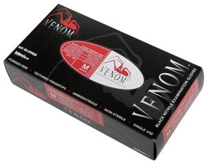 Venom Powder-Free Black Nitrile Exam Gloves, SM (10 boxes)