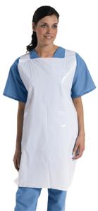 Pullover-Style Apron, Light Weight, White, 24x42 (case of 1000)