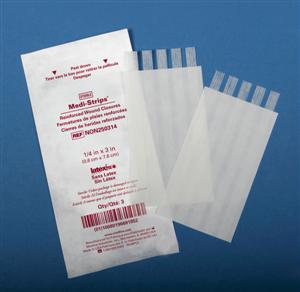 Medi-Strip Wound Closure Strips, 1/4"x3", 3/pk (box of 50 pk)