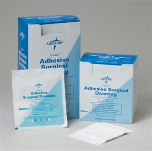 Surgical Dressing w/Adhesive Border, 8x6 (8x3 size pad)  (case of 100)