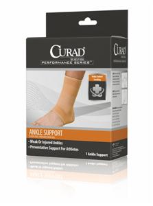 Elastic Ankle Support w/ Open Heel, Retail Packaging, Medium (case of 4)