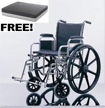 Medline Excel K3 Wheelchair - 18" x 16" with Desk Arms and Swingaway Footrests