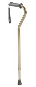 Drive Medical Rehab Ortho K Grip Offset Handle Cane with Wrist Strap