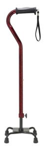 Drive Medical Adjustable Height Lightweight Small Base Quad Cane with Gel Hand Grip