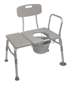 Drive Medical Combination Plastic Transfer Bench with Commode Opening