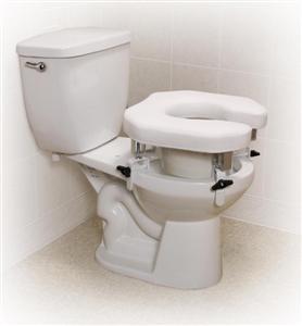 Drive Medical Padded Raised Toilet Seat with Four Locking Brackets