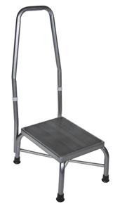 Drive Medical Footstool with Handrail and Non Skid Rubber Platform