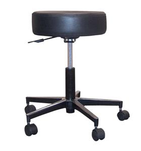 Drive Medical Padded Seat Revolving Pneumatic Adjustable Height Stool with Metal Base