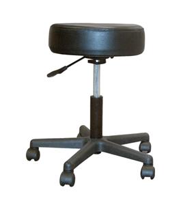 Drive Medical Padded Seat Revolving Pneumatic Adjustable Height Stool with Plastic Base