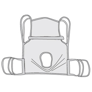 Drive Medical One Piece Commode Sling with Positioning Strap and Commode Cutout Option