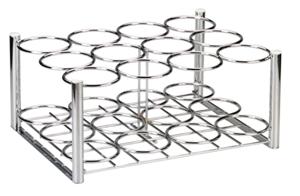 Chrome Oxygen Cylinder Rack - 12 D/E