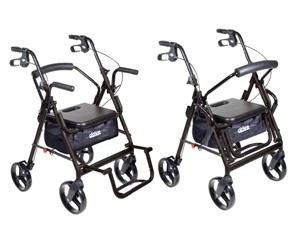 Drive Medical Duet Transport Wheelchair Chair Rollator Walker