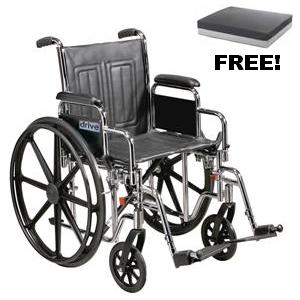Drive Medical Sentra EC Heavy Duty Wheelchair - 26" with Full Arms