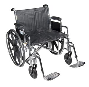 Drive Medical Sentra EC Heavy Duty Wheelchair with Various Arm Styles and Front Rigging Options
