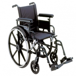 Drive Medical Viper Plus GT Wheelchair with Flip Back Adjustable Height Arms with Various Front Rigging